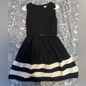 Calvin Klein black and white dress